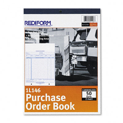 Rediform 1L146 Purchase Order  Bottom Punch  Letter  Carbonless 2-Part