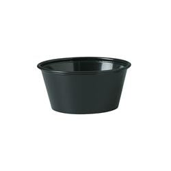 Dcc P325BLK Black Polystyrene Souffl Cup - 3.25 oz.