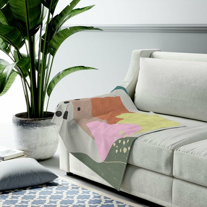 Abstract Vase Blanket Plush Throw