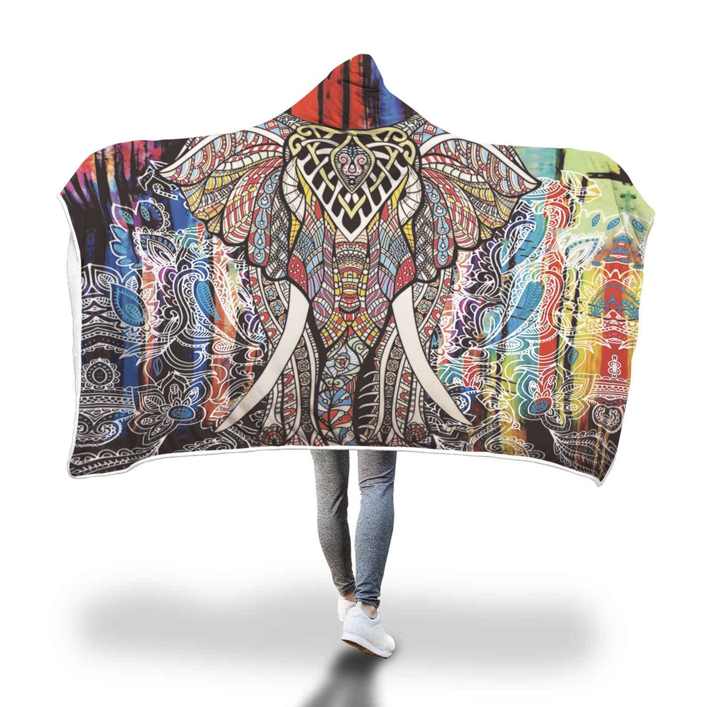 Hooded Blanket Cloak 3D Digital Printing Nap Blanket Skull