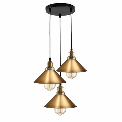 3 Cluster Pendant Light Industrial Vintage Hanging Lamp Loft Indoor