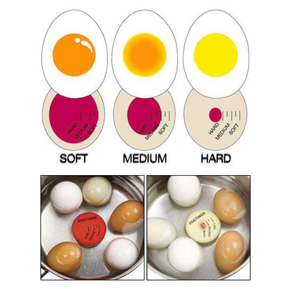 Egg Timer Perfect Color Changing Timer Yummy Soft Hard Boiled Eggs Cooking Kitchen Eco-Friendly Resin Egg Red Timer Tools