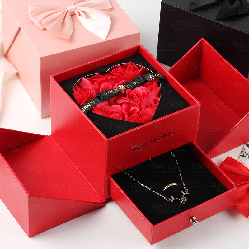 Double Life Rose Jewelry Packaging Gift Box