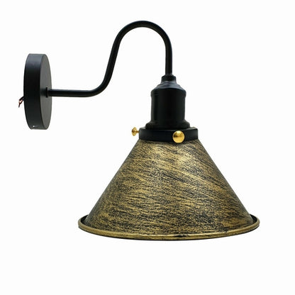 E27 Industrial Metal Wall Light Fitting Vintage Cone shape Wall