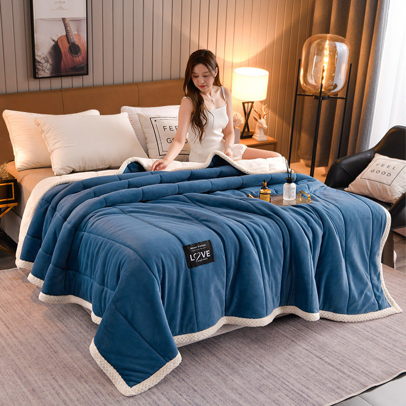 Thick Warm Winter Bed Blankets Wool Blanket Bedspread