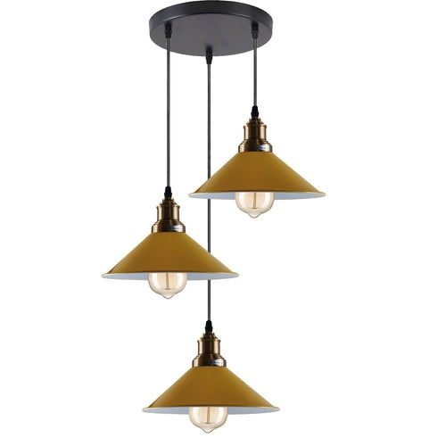 3 Cluster Pendant Light Industrial Vintage Hanging Lamp Loft Indoor