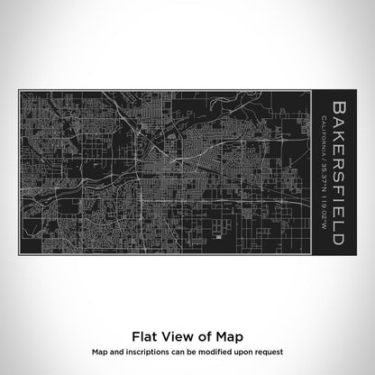 Bakersfield - California Map Insulated Bottle in Matte Black