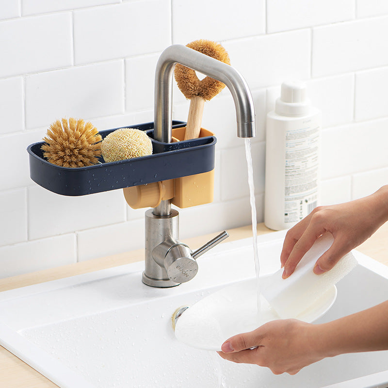 Sink Shelf Soap Sponge Drain Rack Storage Basket