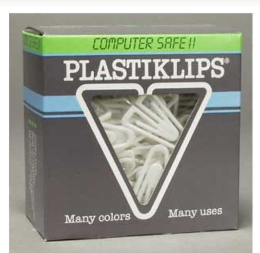 Plastiklips Paper Clips Large Size 200 Pack WHITE (LP-0610)