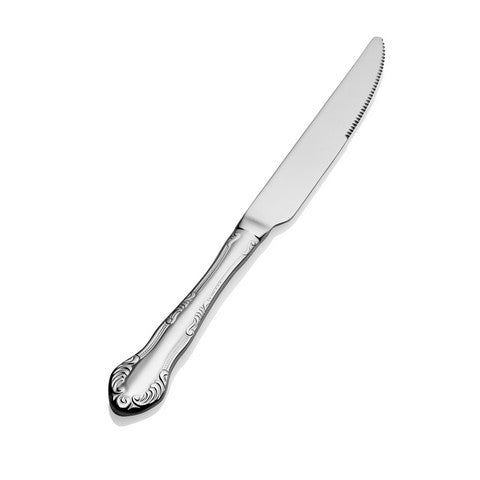 Bon Chef S2512 9.17 in. Elegant Euro Solid Handle Dinner Knife, Pa