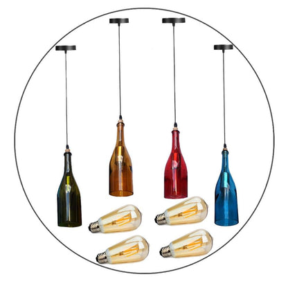 Vintage Retro Wine bottle Ceiling Pendant Light Lamp Shade Chandelier