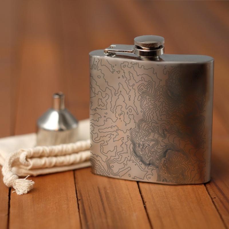 Bryce Canyon National Park - Utah Map Hip Flask