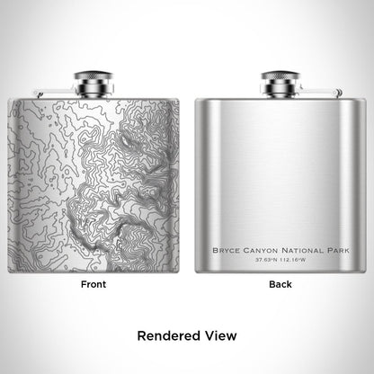 Bryce Canyon National Park - Utah Map Hip Flask