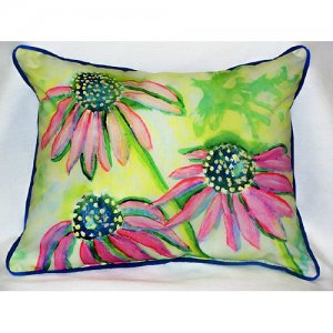 Betsy Drake ZP195 Cone Flowers Throw Pillow- 20 x 24 in.