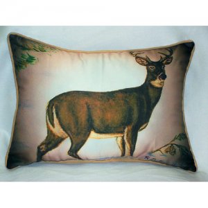 Betsy Drake ZP236 Buck Throw Pillow- 20 x 24 in.