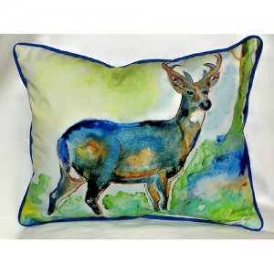 Betsy Drake ZP336 Betsys Deer Throw Pillow- 20 x 24 in.