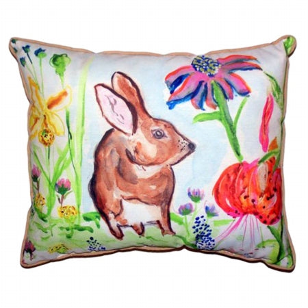 Betsy Drake HJ366A New Brown Rabbit Large Indoor & Outdoor Pillow - 16