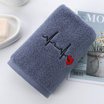 Thickened Absorbent Cotton Embroidered Towel