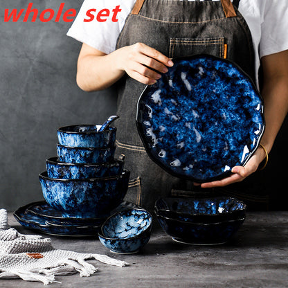 Blue Enchantress Tableware Set High-End Restaurant Plate Hotel Tableware