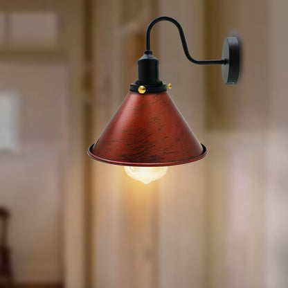 E27 Industrial Metal Wall Light Fitting Vintage Cone shape Wall