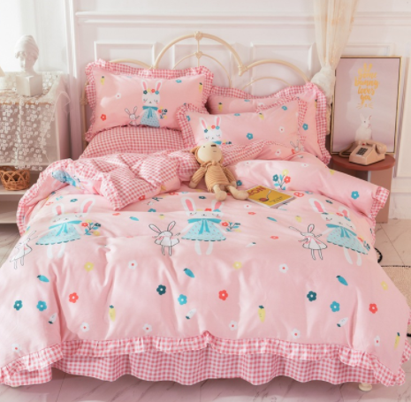 Cotton 100 Princess Wind Quilt Cover Cartoon Student Dormitory Bed