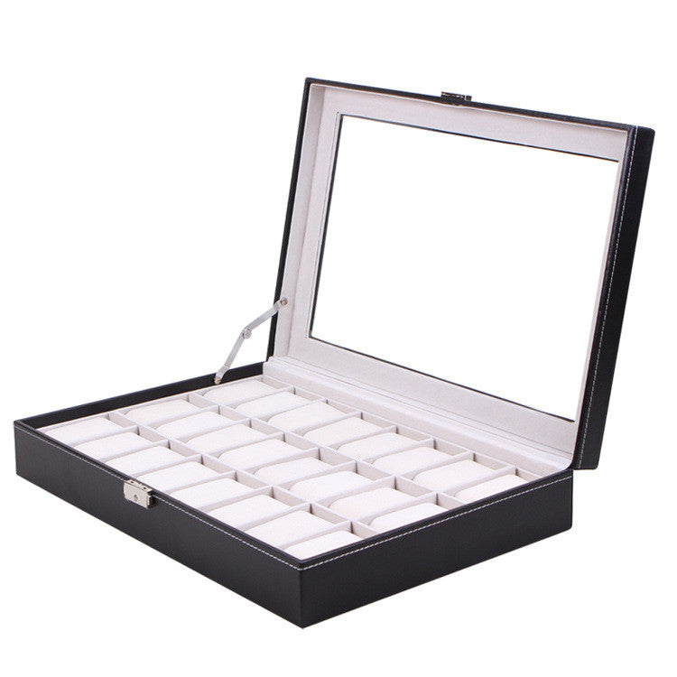 Standard Version 24 Watch Box Transparent Skylight Display Box Leather Box Watch Storage Box