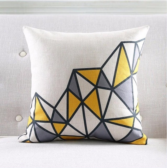 Nordic Geometric Striped Couch Pillow Thick Linen Decorative Cushion