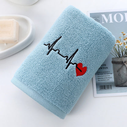 Thickened Absorbent Cotton Embroidered Towel