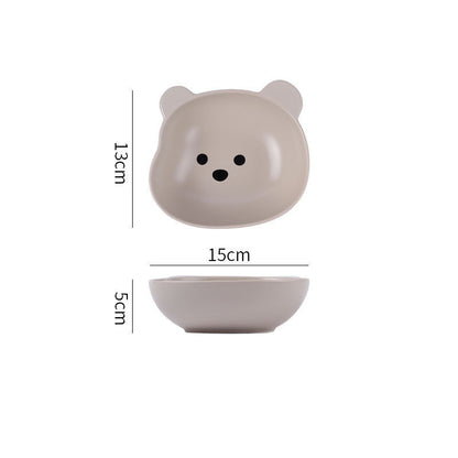 Home Cartoon Cute Bear-shaped Dinner Plate