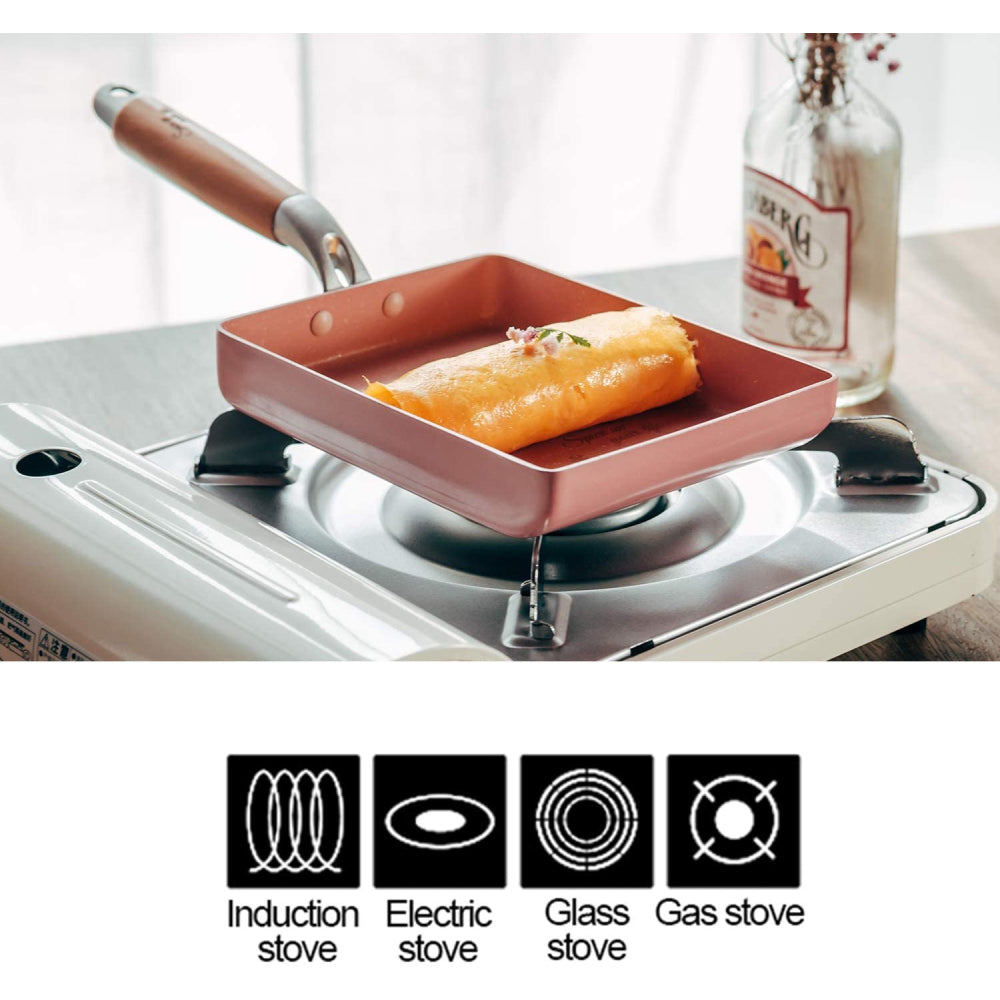 Square Thick Bottom Flat Maifan Stone Non-Stick Pan