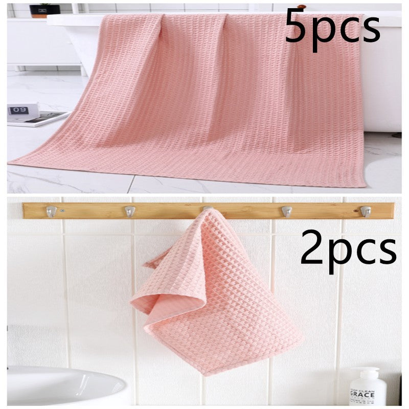 Water-absorbing  Quick-drying Pure Cotton Waffle Bath Towel