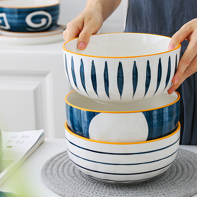 Creative Ceramic Dessert Salad In Japanese Style Bowl