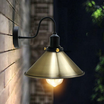 Vintage Industrial Metal Cone Shade Lighting Indoor Wall Sconce Light