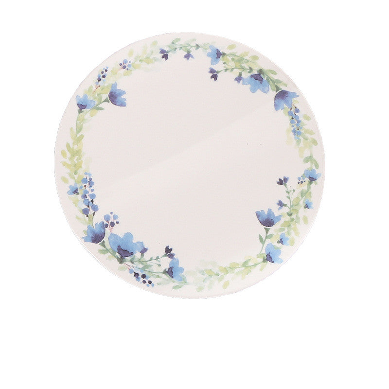 Creative Ceramic 8 Inch Round Plate Flat Plate Tray Wreath Fruit Plate