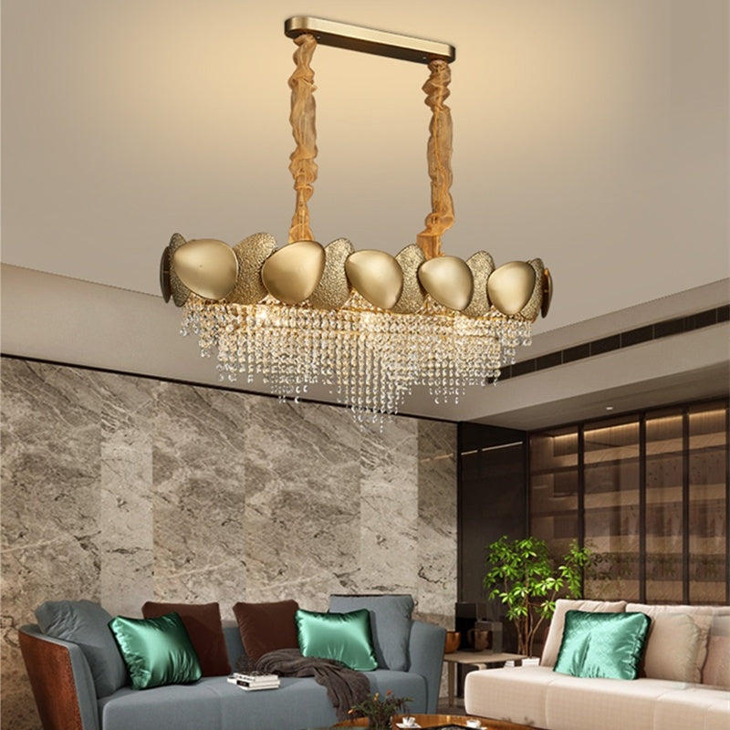 Stainless Steel Living Room Ceiling Crystal Chandelier