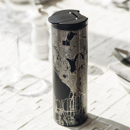 Chula Vista - California Map Tumbler in Matte Black