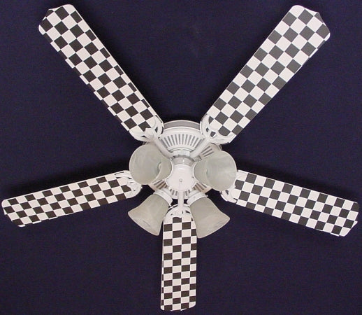 Ceiling Fan Designers 52FAN-KIDS-KCF Checkered Flag Ceiling Fan 52 in.