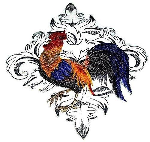 Rooster [Gallic Rooster] Embroidered Iron on/Sew patch [5.18" X 4.85"]