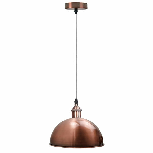 Vintage Metal Dome Shape Copper Hanging Pendant Light~1449