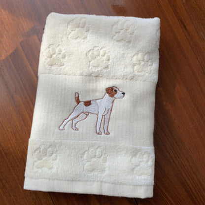 Dog Embroidery Water Absorbing Wash Towel