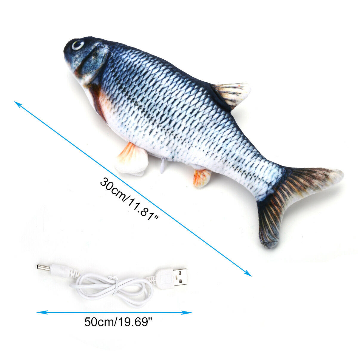 Pet Soft Electronic Fish Shape Cat Toy Electric USB Charging Simulation Fish Toys Funny Cat Chewing Playing Supplies Dropshiping