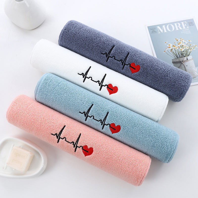 Thickened Absorbent Cotton Embroidered Towel