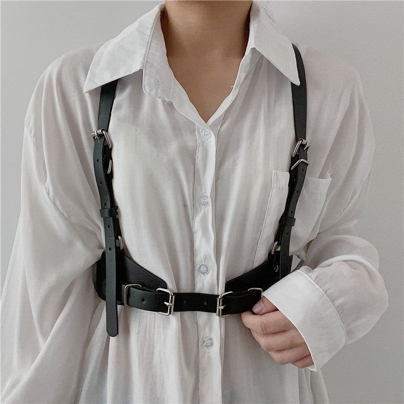 Street Matching Dress JK Shirt Sling Girdle Decoration