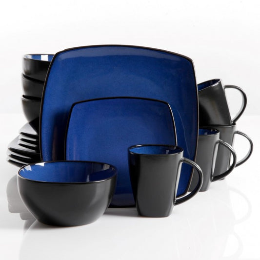 Home Soho Lounge Dinnerware Set, Blue