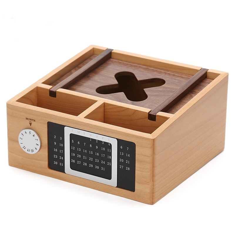 Wooden Calendar Storage Box