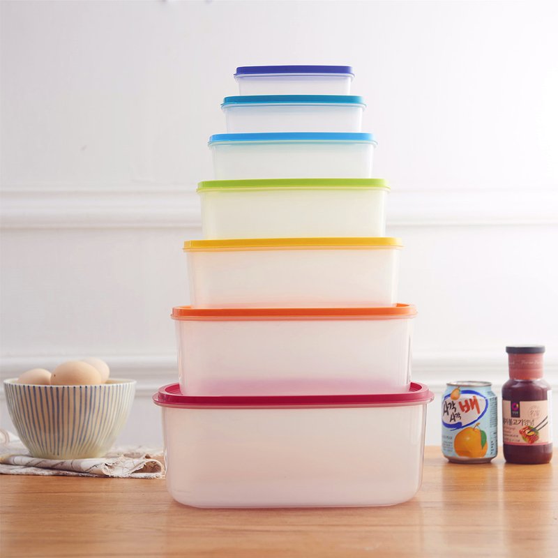 7 PCS Rainbow Food Storage Box