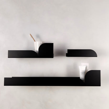 Black metal wall shelf BAUHAUS