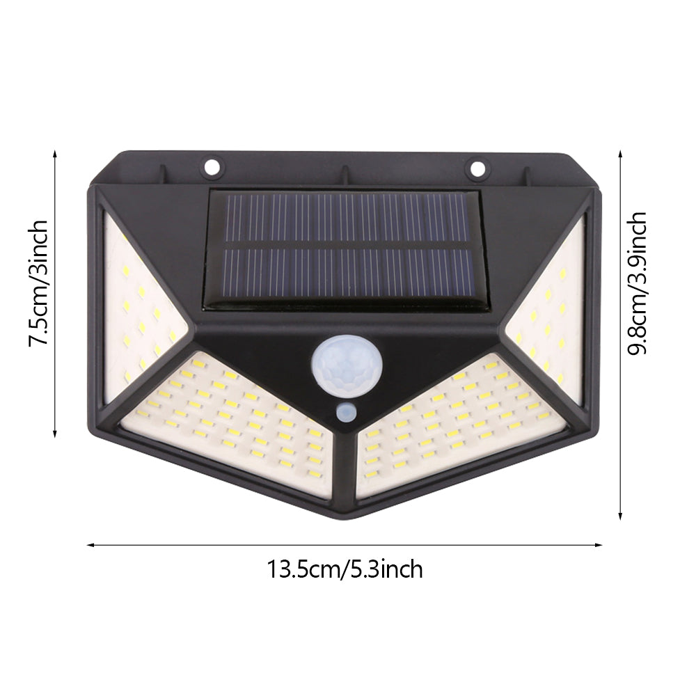 100 LED Human Body Induction Light Solar Wall Light