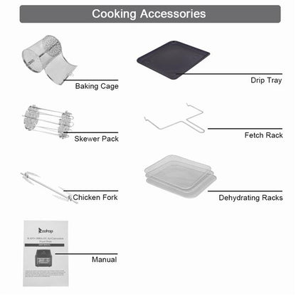 1800W ZOKOP KAFO-1800A-D1 120V 16 L Air Fryer