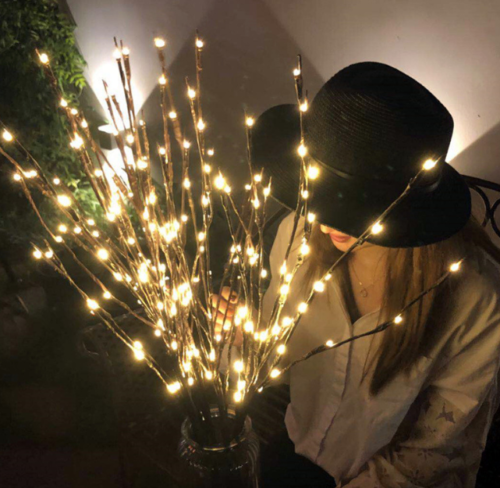 20LED Branch Lamp Fairy String Light Tree Twig Floral Flower